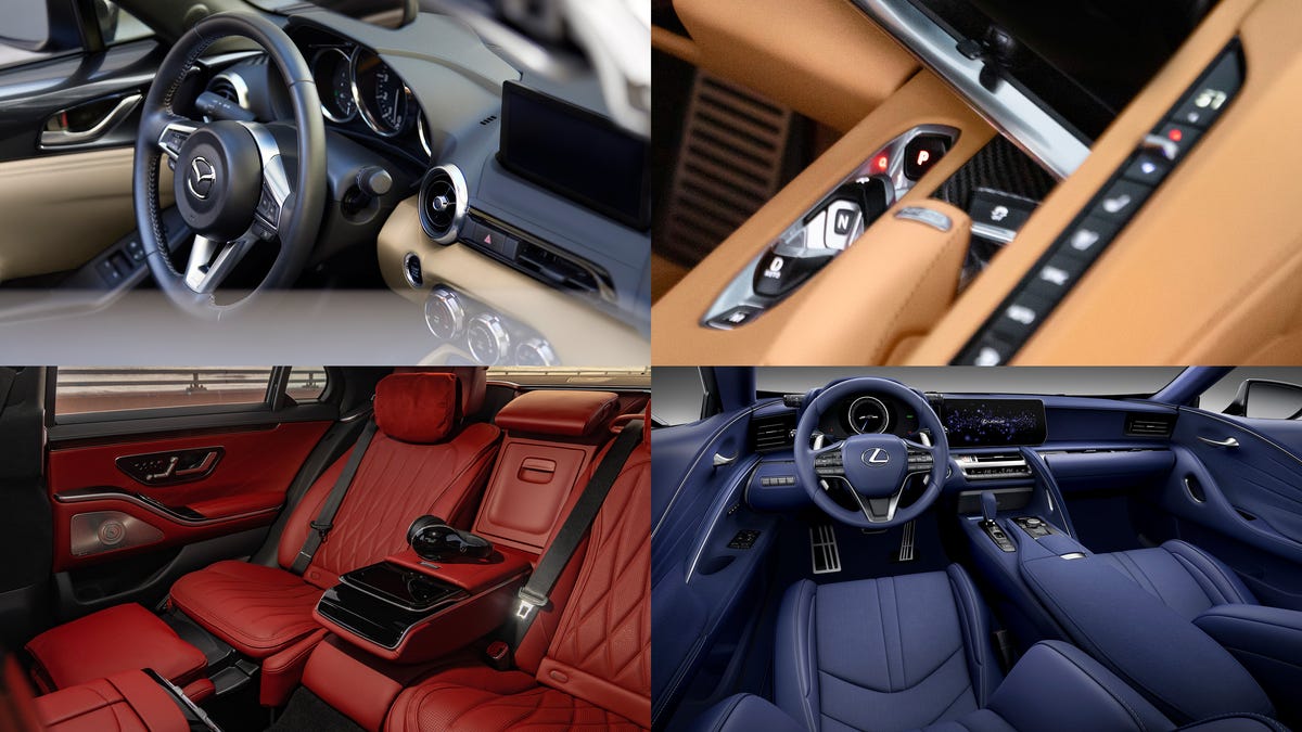 Freshly detailed premium car interior with clean leather seats